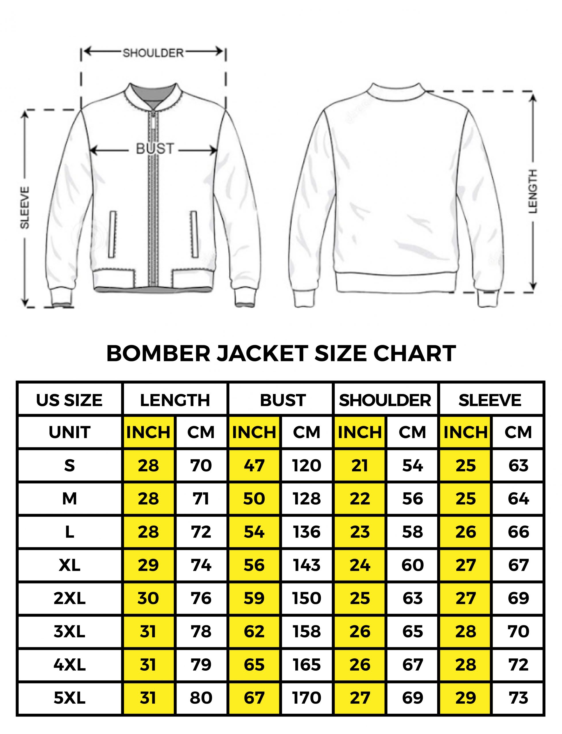 bomber jacket size chart 01 scaled 1 - Cuphead Shop