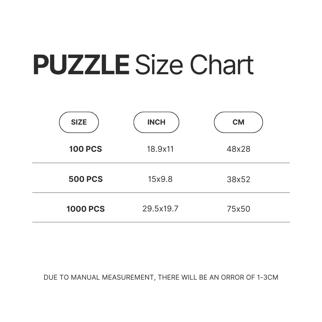 Puzzle Size Chart - Cuphead Shop