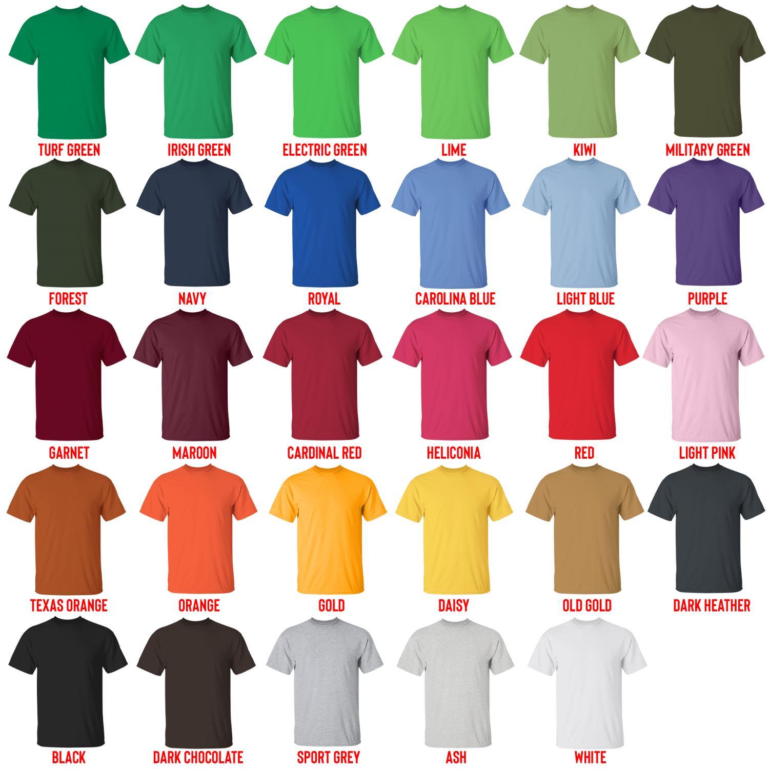 t shirt color chart - Cuphead Shop