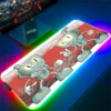 Cuphead RGB Mouse Pad Anime Gaming LED Mousepad Gamer Desk Accessories Keyboard Mat Deskmat Mats Mause 11 - Cuphead Shop