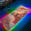 Cuphead RGB Mouse Pad Anime Gaming LED Mousepad Gamer Desk Accessories Keyboard Mat Deskmat Mats Mause 17 - Cuphead Shop