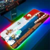 Cuphead RGB Mouse Pad Anime Gaming LED Mousepad Gamer Desk Accessories Keyboard Mat Deskmat Mats Mause 3 - Cuphead Shop
