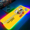 Cuphead RGB Mouse Pad Anime Gaming LED Mousepad Gamer Desk Accessories Keyboard Mat Deskmat Mats Mause 7 - Cuphead Shop