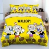 Cuphead and Mugman Game Gamer Comforter Bedding Set Duvet Cover Bed Set Quilt Cover Pillowcase King - Cuphead Shop