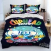 Cuphead and Mugman Game Gamer Comforter Bedding Set Duvet Cover Bed Set Quilt Cover Pillowcase King 14 - Cuphead Shop