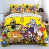 Cuphead and Mugman Game Gamer Comforter Bedding Set Duvet Cover Bed Set Quilt Cover Pillowcase King 17 - Cuphead Shop