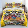 Cuphead and Mugman Game Gamer Comforter Bedding Set Duvet Cover Bed Set Quilt Cover Pillowcase King 3 - Cuphead Shop