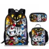 Hip Hop Youthful Cuphead 3D Print 3pcs Set Student Travel bags Laptop Daypack Backpack Lunch Bag 1 - Cuphead Shop